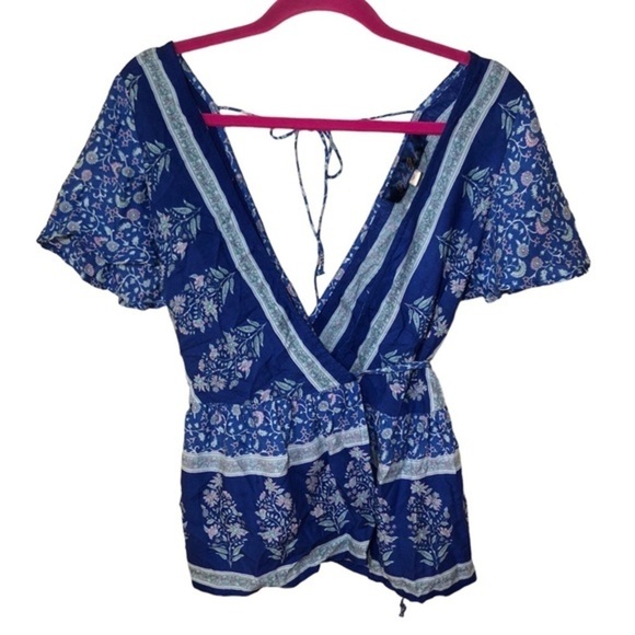 FRANCESCA’S‎ blue rain wrap top size XXS - Picture 3 of 10